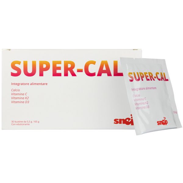 Produs Snep Super-Cal – Calciu biodisponibil + vitaminele D3, K2 și C pentru susținerea sănătății oaselor și a dinților, utilizat ca sprijin orientativ într-un stil de viață activ.