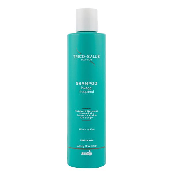 Produs Snep Trico Salus Solution - Șampon spălare frecventă – Șampon specific pentru curățarea zilnică a părului, îmbogățit la nivel cosmetic cu extracte de aloe și calendula pentru hidratare și calmare.